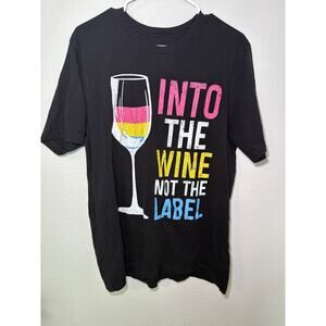 Schitt's Creek "Into the Wine Not the Label" Pansexual Pride T-Shirt, Size XL
